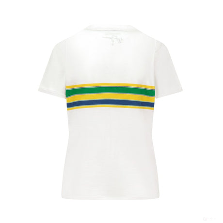 Ayrton Senna  Womens Stripe T-shirt 2022 - FansBRANDS®