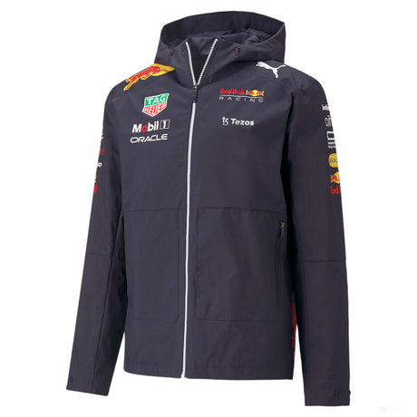 Red Bull Team Rain Jacket, Blue, 2022 - FansBRANDS®