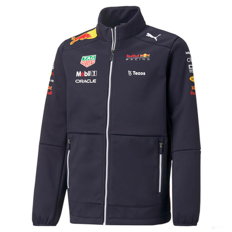 Red Bull Team Kids Softshell Jacket, Blue, 2022 - FansBRANDS®