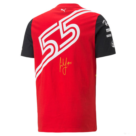 Puma Ferrari Carlos Sainz, T-shirt, Red, 2022 - FansBRANDS®